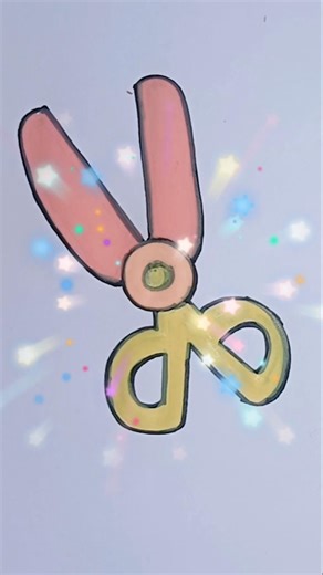 How to Draw Cute Scissors✂️ #HowToDraw #CuteDrawing #KawaiiArt #ScissorsDrawing #EasyDrawing #shorts