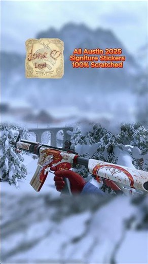M4A4 | Falak Austin 2025 Signiture Sticker Craft #cs2 #cs2stickers #cs2stickercrafts #cs2craft
