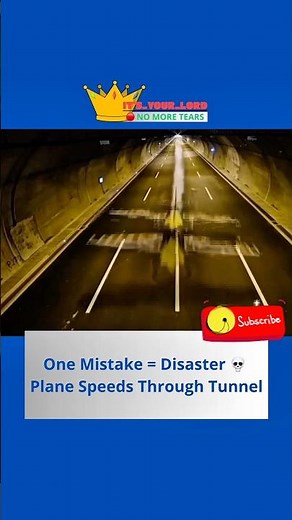 One Mistake = Disaster 💀 Plane Speeds Through Tunnel