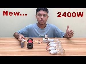 free energy generator 250V direct current 2400W electricity with magnet copper coil experiments 2026