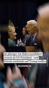 35 reactions · 10 comments | Er wagt es nochmal: President Joe Biden will vier weitere Jahre im Weißen Haus bleiben und erklärt in einem Video, warum. #biden #trump #usa https://www.tagesspiegel.de/internationales/wiederwahl-2024-us-prasident-biden-gibt-seine-erneute-kandidatur-bekannt-9715262.html | Tagesspiegel | Facebook