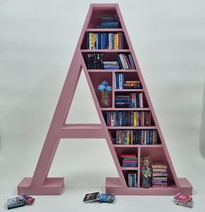 Custom 3D Printed Letter Bookcase | Mini Bookshelf With Optional Tiny Books - Etsy