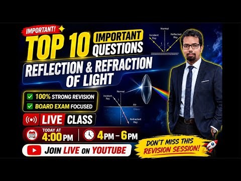 Class 10 || Physics || Reflection and Refraction of light // Full Revision // Live