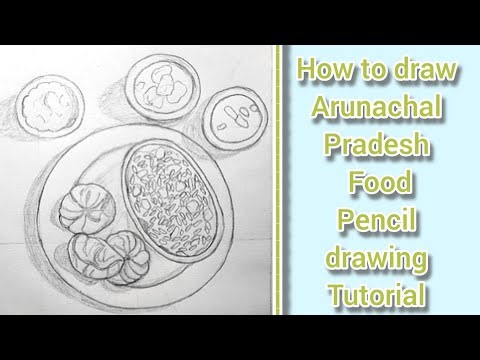 How to draw Arunachal Pradesh food tutorial #howto #drawing #arunachalpradesh #food #tutorial
