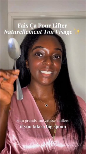 Sharleyne | Coach Face Fitness on Instagram: "Lifter son visage avec une cuillère ? Oui, et c’est redoutablement efficace ! 🥄✨ Cette technique que je te montre ici, c’est l’une de mes préférées quand je veux travailler mes muscles faciaux en profondeur, notamment au niveau de la mâchoire et des pommettes. Pourquoi j’adore cet exercice ? La cuillère créée une résistance qui force les muscles à travailler plus intensément. Ça permet de : - Sculpter et définir la jawline - Tonifier les muscles de