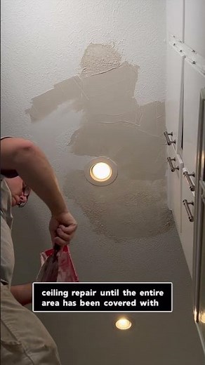 How I Fixed a Textured Ceiling with a Stipple Brush #shorts