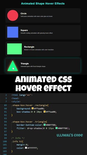 CSS Hover Effect #shorts #projecthtml #css #shorts
