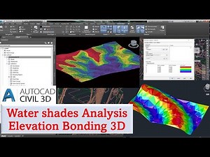 Surface Analysis - water shades analysis elevation bonding 3D and slope arrows