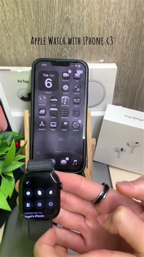  Apple Watch with iPhone together they cooperate very good!! For tutorial tell me ⬇️ #apple