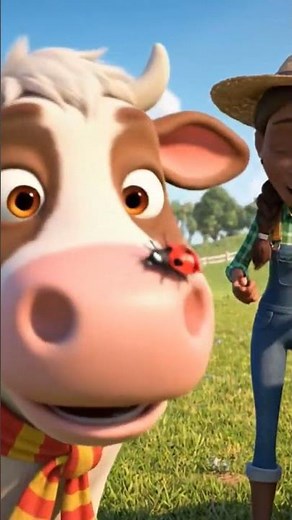 Millions of Ladybugs Cover a Cute Cow 🐄✨ #shortvideo #animals #animation