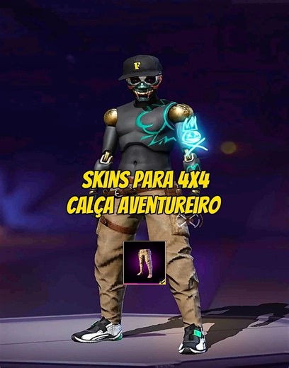 Skins para 4x4 calça aventureiro #freefire