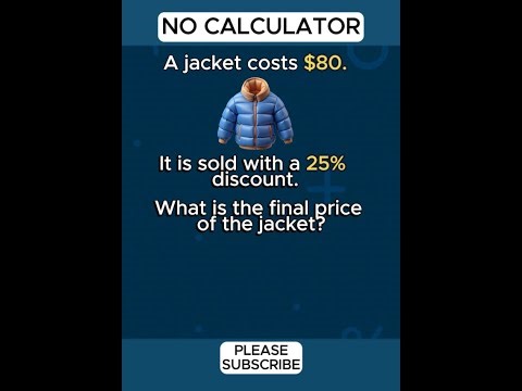 Math Puzzle A jacket costs