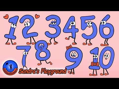 Ten little numbers 🔢 Learn counting 1-10 | Nursery rhymes for kids | Sandra's Playground