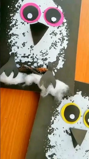 Snowy owl |Winter art project |Owl craft for kids #creativezoneofficial|Winter craft for kids