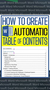 62K views · 856 reactions | Creating an Auto-Generated Table of Contents in MS Word - Heading Styles! 퐾푒푒푝 표푛 푙푒푎푟푛푖푛푔!  #TableofContents #MSWordTutorial #MSWordTips | DieT | Facebook