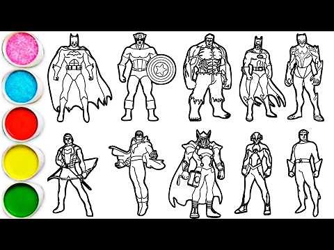Draw Legendary Superheroes in Minutes - Batman, Captain America, Hulk, Black Panther & others