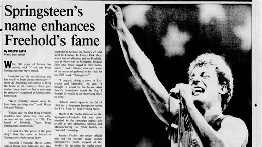 Bruce Springsteen enhances Freehold's fame (19867)