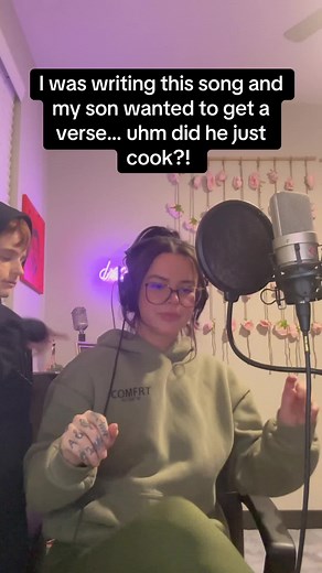 Mom Celebrates Son's First Rap Song Collaboration