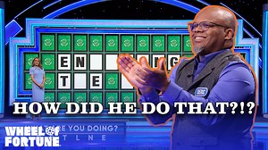Yeah, don't let Deric fool you, this puzzle was actually a difficult one. He's just that good. 👀 | Wheel of Fortune