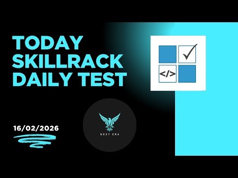 Today 16/02/2026 skillrack Daily test solution