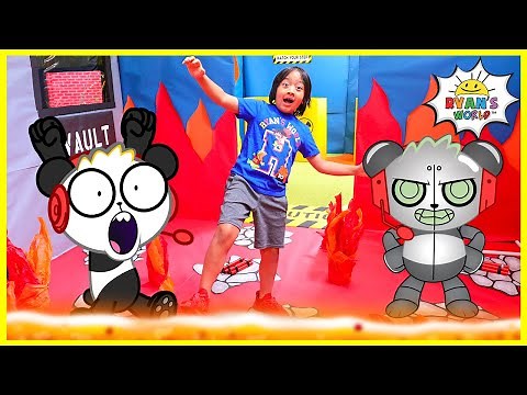 Ryan in The Floor is Lava BOX Fort Maze Challenge!