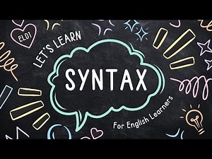 What is Syntax? | ESL CLASS FOR YOU!