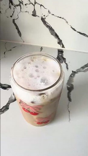 Mixed berry iced coffee that's actually insane #coffee #recipe