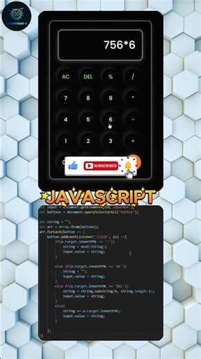 Calculator using HTML & CSS & JAVASCRIPT