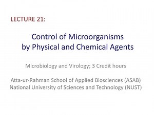 Control of Microorganisms by Physical and Chemical Agents - SlideServe