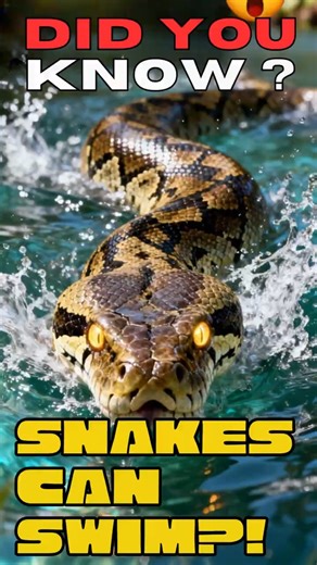 Did You Know? Pythons Are Excellent Swimmers #didyouknow #pythonsnake #animals
