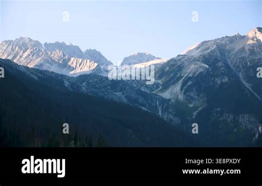 Rogers Pass, Trans Canada Highway in Glacier National Park, British Columbia, Canada. High quality 4k footage Stock Video Footage - Alamy