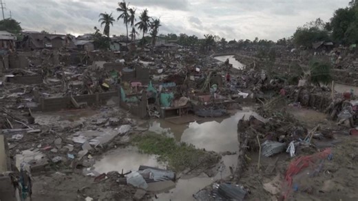 BANGON, CEBU 🙏 Drone view shows devastation by Typhoon #TinoPH in Talisay City, Cebu, November 5, 2025. COURTESY: Reuters | GMA News