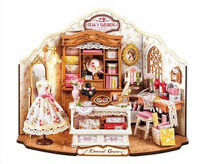 Robotime Elsa's Tailoring Miniature House 3D Wooden Model Kit [ROEDG178]