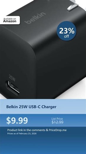 Belkin 25W USB-C Charger