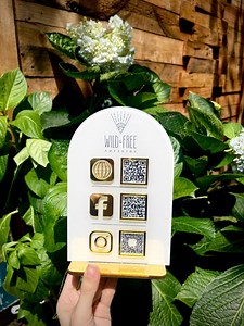 Custom QR Code Acrylic Business Sign, Payment & Social Media - Etsy