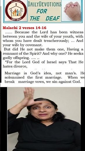 DAILY DEVOTION FOR THE DEAF (ASL) Bible EDUCATION in AMERICAN Sign Language (ASL)