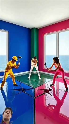 THiS PTRIPLE EPOXY FLOOR IS SO IMPRESSIVE👍😍👍 Cretive Interior Design #epoxy #home #shorts