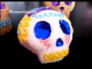 Cómo hacer Calaveritas de Azúcar en unicel o telgopor / SUGAR SKULL DIY