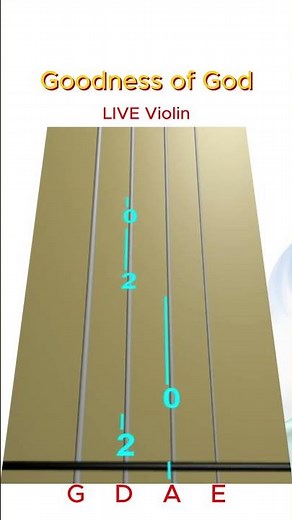 GOODNESS OF GOD 💞✨ LIVE Violin Sound. Animated Violin TAB | Worship Hymn