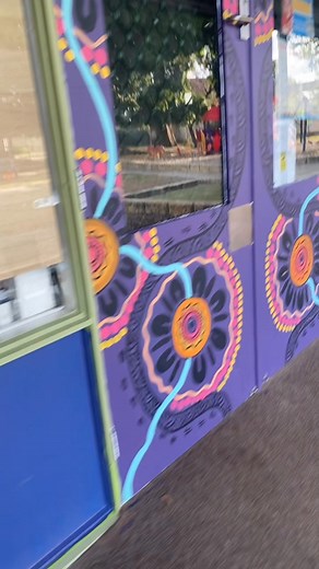 New Noongar Seasons art Mural just completed for the Little Wanderers Daycare!! ❤️🧡💚🩷💜💛 Birak | Bunuru | Djeran | Makuru | Djilba | Kambarang Plus I did a design on the front and back of the door that had a special story about the daycare and shows a meeting place for the little children, families, staff and their journey at Little Wanderes ❤️❤️❤️ Took me 5 days to complete this project and I am so happy with how it turned out!! very colourful and I am sure the kids, family and staff are go