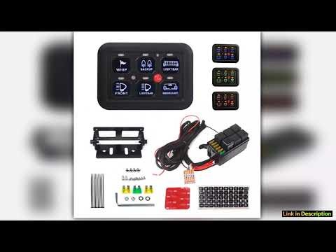 12V LED 6 Gang Switch Panel 600W1200W Circuit Control Relay System Box Slim Touch Control Panel for