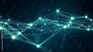 Asked an Artificial Intelligence based image generator to draw itself. It drew a dynamic neural network using teal vectors.