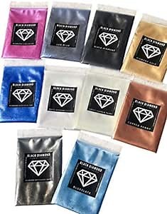 Epoxy Resin Dye – Mica Powder Variety Pack 6 (10 Colors) Black Diamond Pigments® Multipurpose DIY Arts and Crafts Additive | Natural Bath Bombs, Resin Art, Slime, Epoxy, Soap, Nail Polish