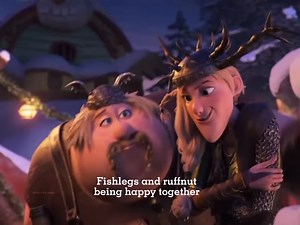 Ruffnut and Fishlegs in How to Train Your Dragon