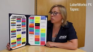 LABELWORKS 224MTBBPX-4.9 Magnetic Tape Cartridge - Black on Blue Magnet Label Maker Tape - 1" (24MM) Wide, 4.9 ft, Blue