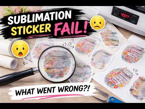 From Excited to Disappointed Sublimation Sticker Fail | Craft With Me
