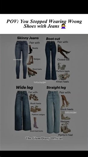What Shoes to Wear with Jeans - Skinny Bootcut Wide Leg Straight Leg Guide#BestShoesToWearWithJeans