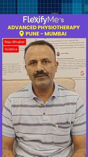 Flexifyme Physiotherapy & Pain Management on Instagram: "“Pain makes you feel stuck recovery gives you confidence back.” Raju Bhujbal came to FlexifyMe with severe sciatica pain. The pain was sharp, persistent, and affecting his daily movement. Sitting, standing, and walking were no longer comfortable. Instead of just masking symptoms, our focus was clear 👇 ✔ reduce nerve irritation ✔ restore spinal movement ✔ rebuild strength and confidence ✔ help him move without fear Through a structured phy