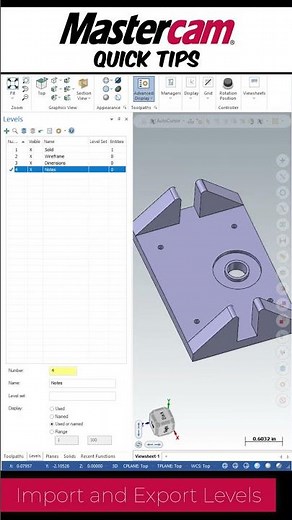 #Mastercam Level Import and Export