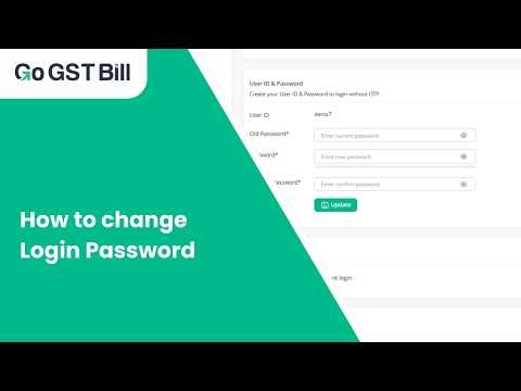How to Change Login Password in Go GST Bill | Step-by-Step Guide